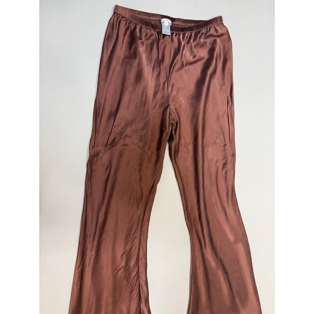 Silk Laundry Brown Bias Cut silk Pants Large - Picture 3 of 6